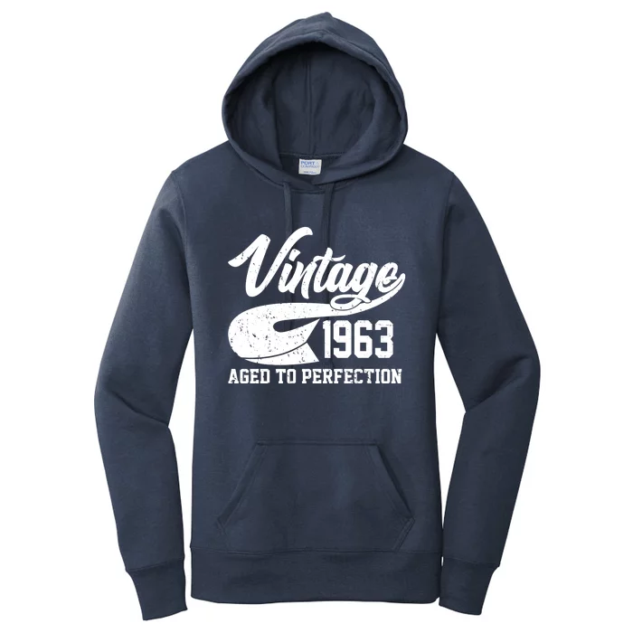 Vintage 1963 Aged To Perfection 60th Birthday Women's Pullover Hoodie