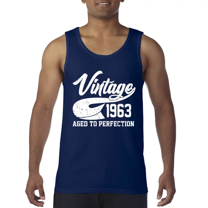 Vintage 1963 Aged To Perfection 60th Birthday Tank Top