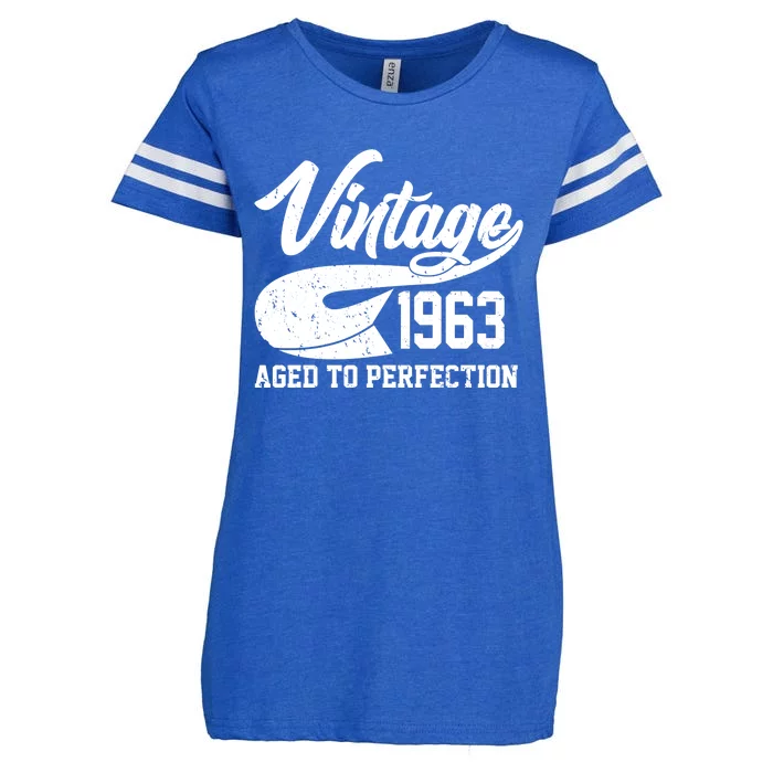 Vintage 1963 Aged To Perfection 60th Birthday Enza Ladies Jersey Football T-Shirt