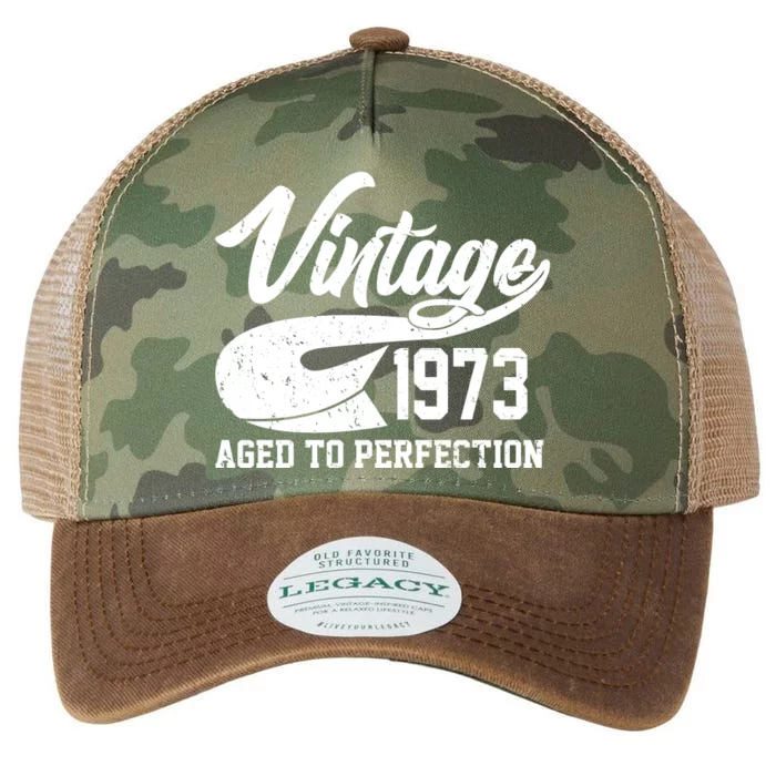 Vintage 1973 Aged To Perfection 50th Birthday Legacy Tie Dye Trucker Hat