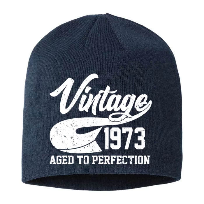 Vintage 1973 Aged To Perfection 50th Birthday 8 1/2in Sustainable Knit Beanie