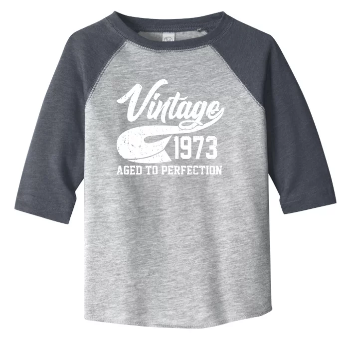 Vintage 1973 Aged To Perfection 50th Birthday Toddler Fine Jersey T-Shirt