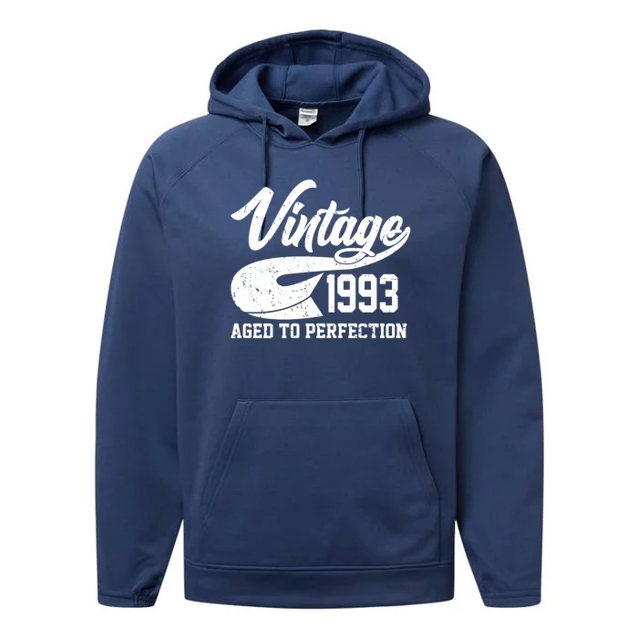 Vintage 1993 Aged To Perfection 30th Birthday Performance Fleece Hoodie