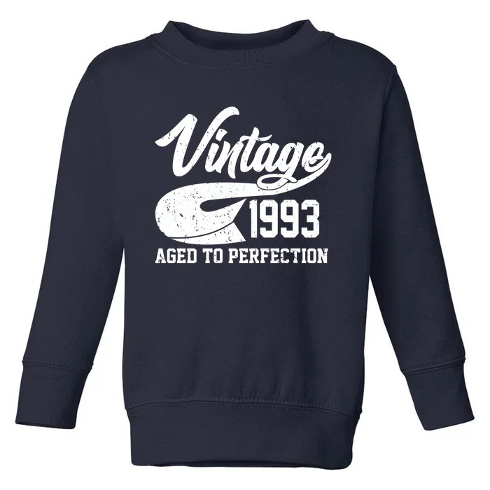 Vintage 1993 Aged To Perfection 30th Birthday Toddler Sweatshirt