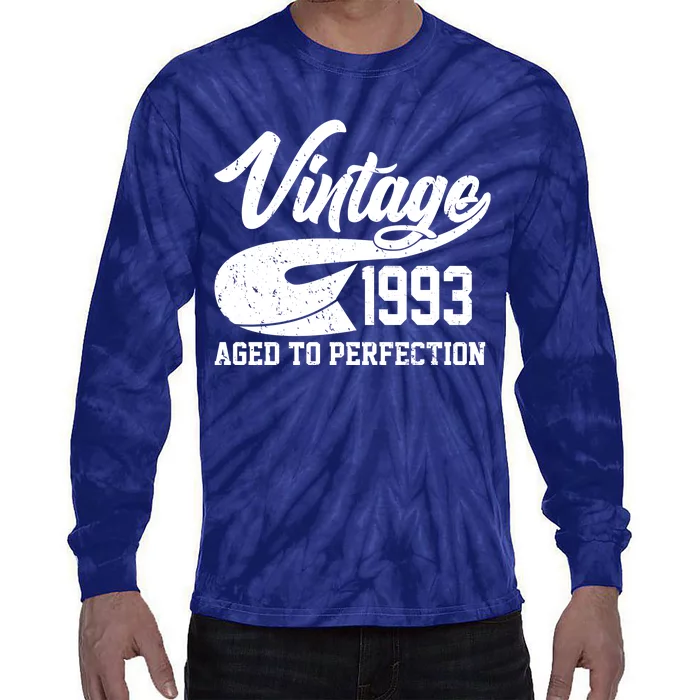 Vintage 1993 Aged To Perfection 30th Birthday Tie-Dye Long Sleeve Shirt