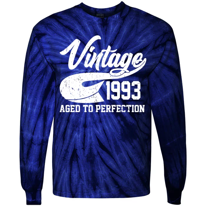 Vintage 1993 Aged To Perfection 30th Birthday Tie-Dye Long Sleeve Shirt