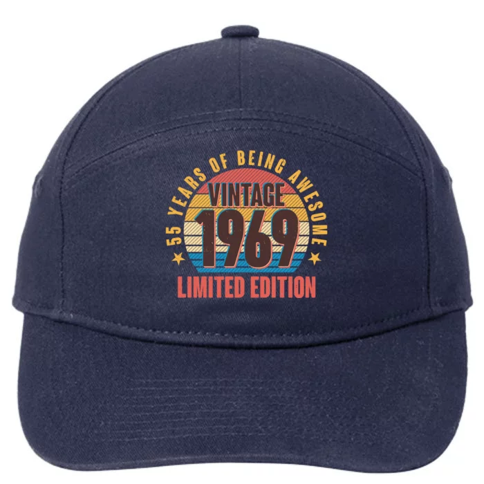 Vintage 1969 Birthday 55 Years Of Being Awesome Limited Edition 7-Panel Snapback Hat