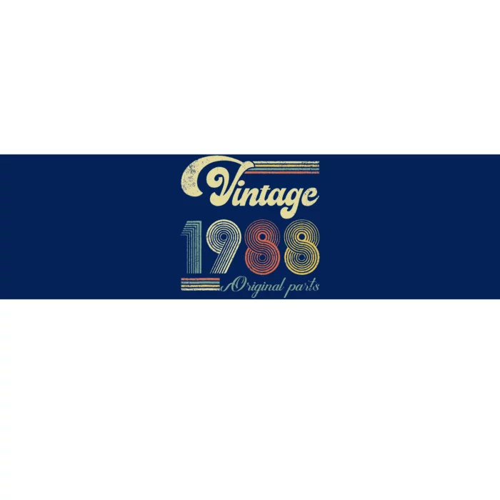 Vintage 1988 Birthday Retro 35th All Original Parts Bumper Sticker