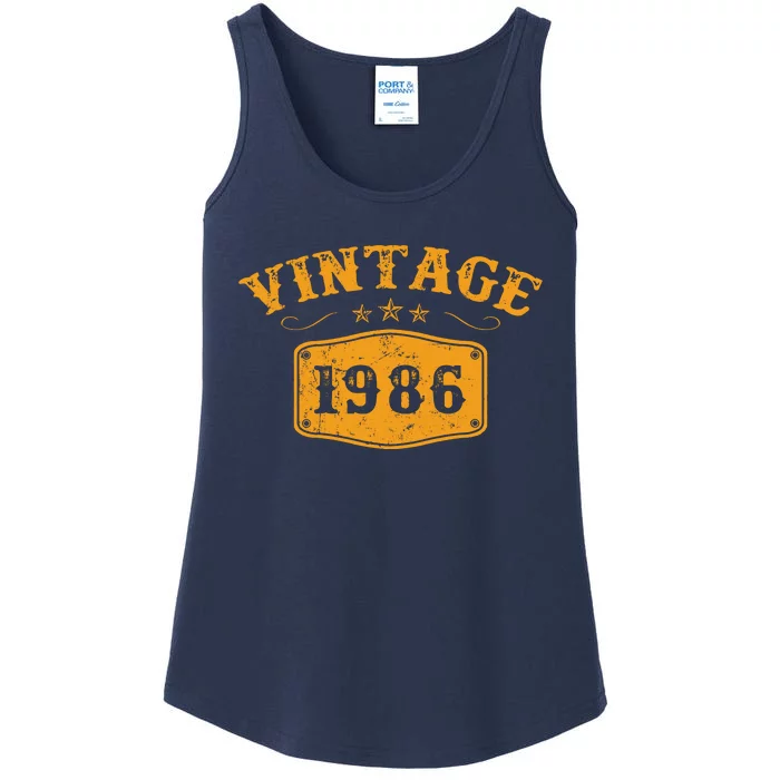 Vintage 1986 Birthday Gifts Ladies Essential Tank