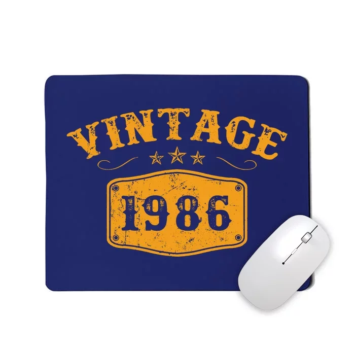 Vintage 1986 Birthday Gifts Mousepad