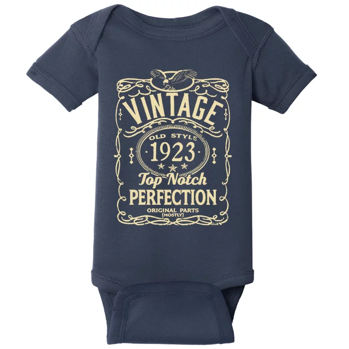 Vintage 100th Birthday top notch 1923 Baby Bodysuit