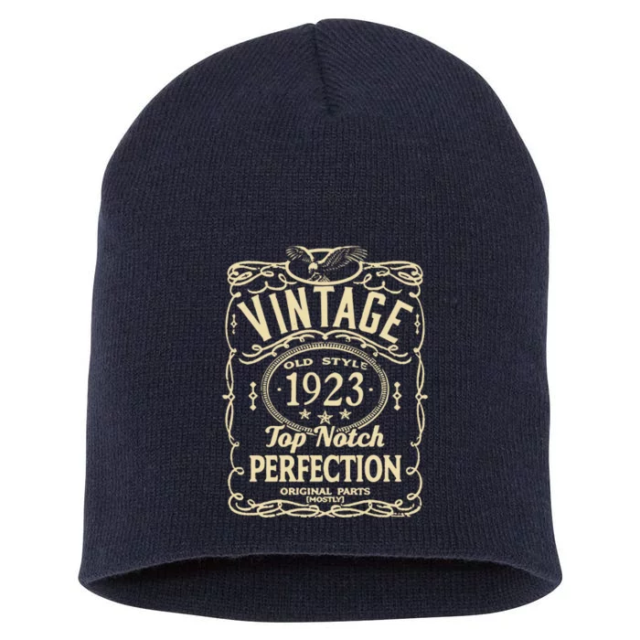 Vintage 100th Birthday top notch 1923 Short Acrylic Beanie