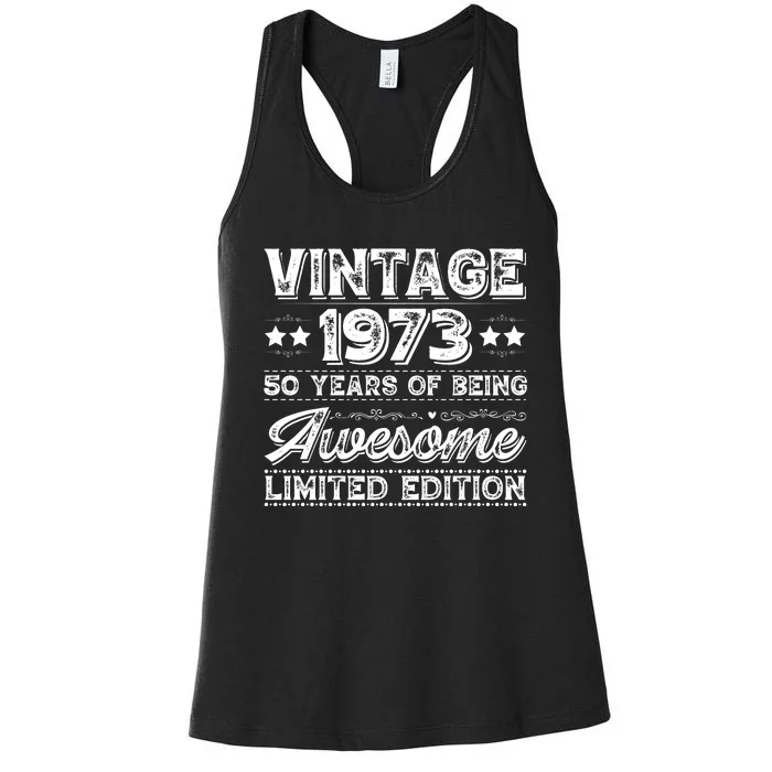 Vintage 1973 Being Awesome Limited Women's Racerback Tank