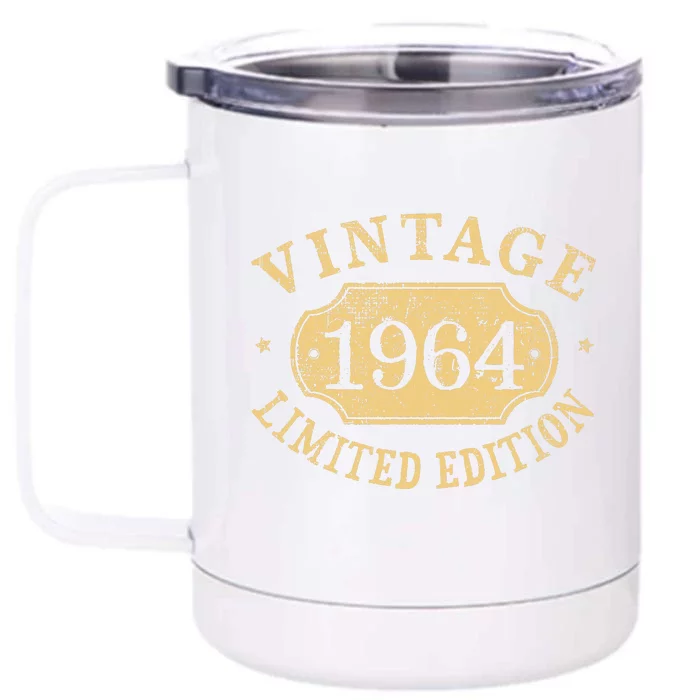 Vintage 1964 Birthday 58th Limited Edition Front & Back 12oz Stainless Steel Tumbler Cup