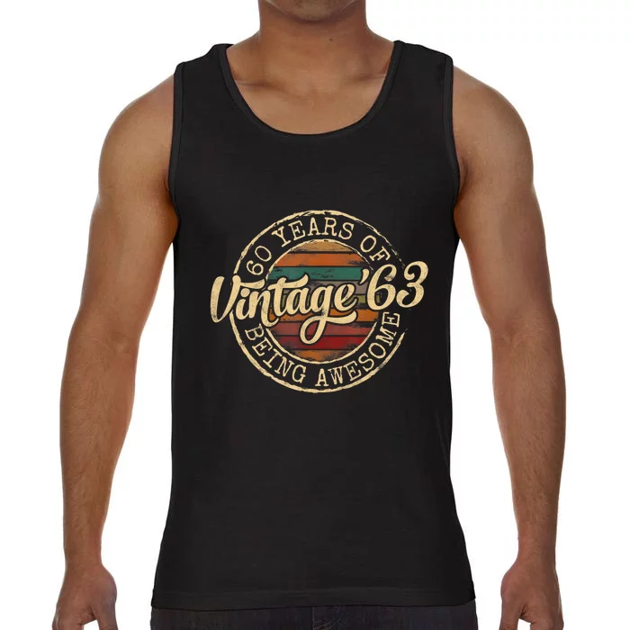 Vintage 1963 Bday Stamp 60th Birthday Gifts 60 Year Old Comfort Colors® Tank Top