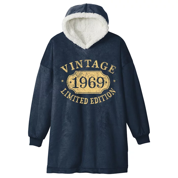 Vintage 1969 Birthday 53rd Limited Edition Hooded Wearable Blanket