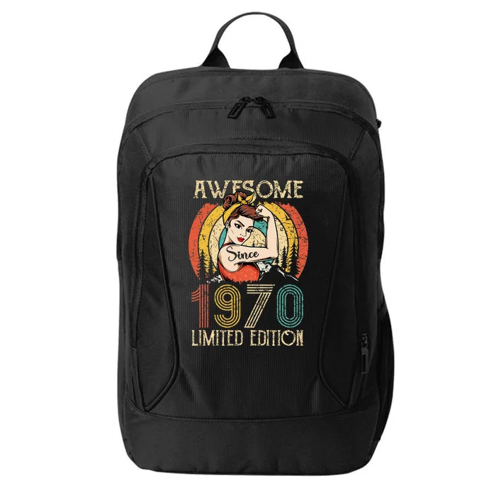 Vintage 1970 birthday ideas for  53 Years Old Birthday City Backpack