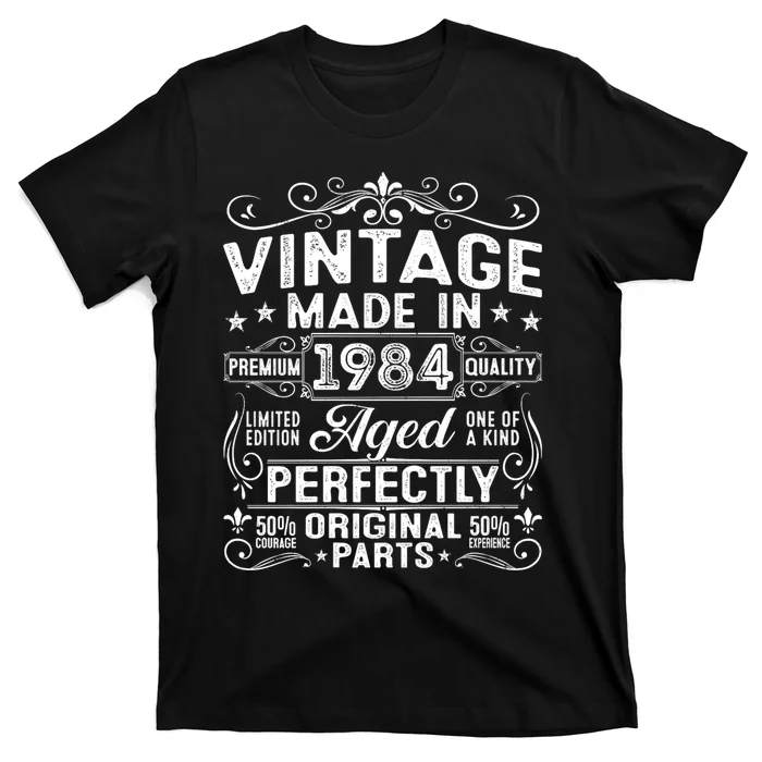 Vintage 1984 Bday 40 Year Old Retro 40th Birthday Gifts T-Shirt