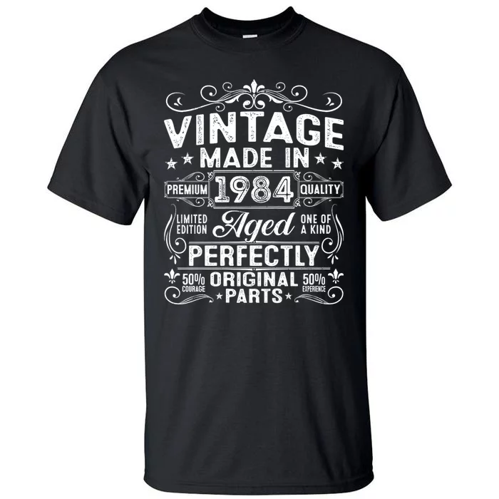 Vintage 1984 Bday 40 Year Old Retro 40th Birthday Gifts Tall T-Shirt