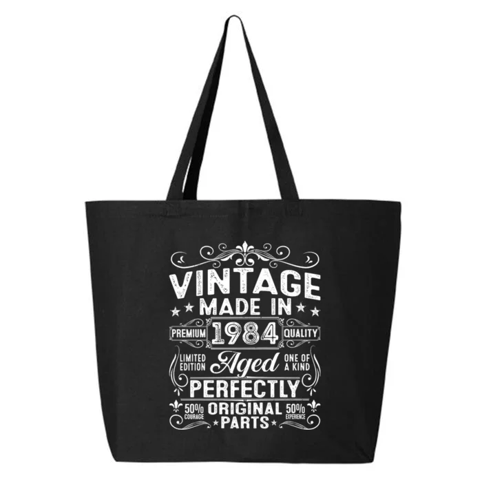 Vintage 1984 Bday 40 Year Old Retro 40th Birthday Gifts 25L Jumbo Tote