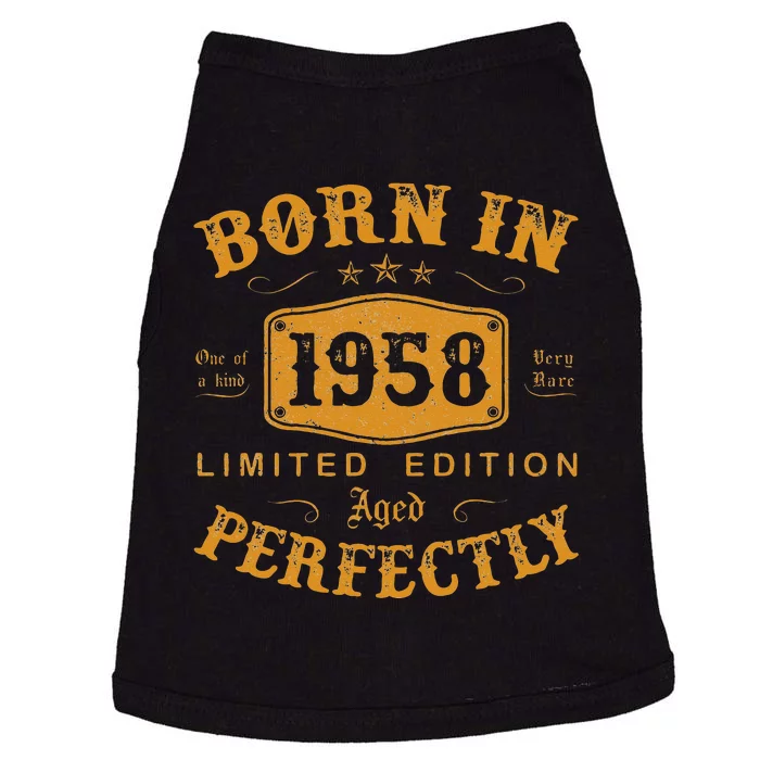 Vintage 1958 Birthday Celebration 65th Year Gift Doggie Tank