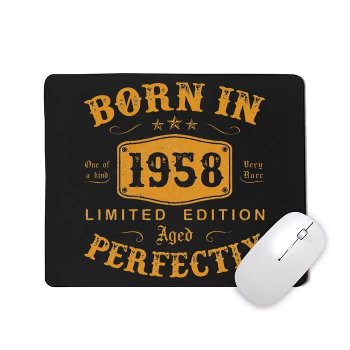 Vintage 1958 Birthday Celebration 65th Year Gift Mousepad