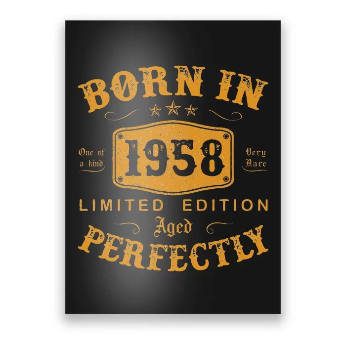 Vintage 1958 Birthday Celebration 65th Year Gift Poster