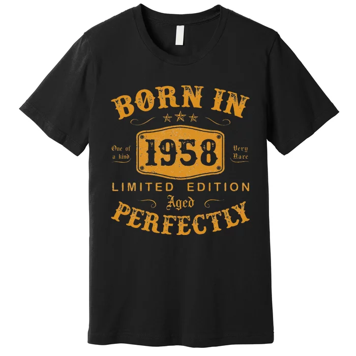 Vintage 1958 Birthday Celebration 65th Year Gift Premium T-Shirt