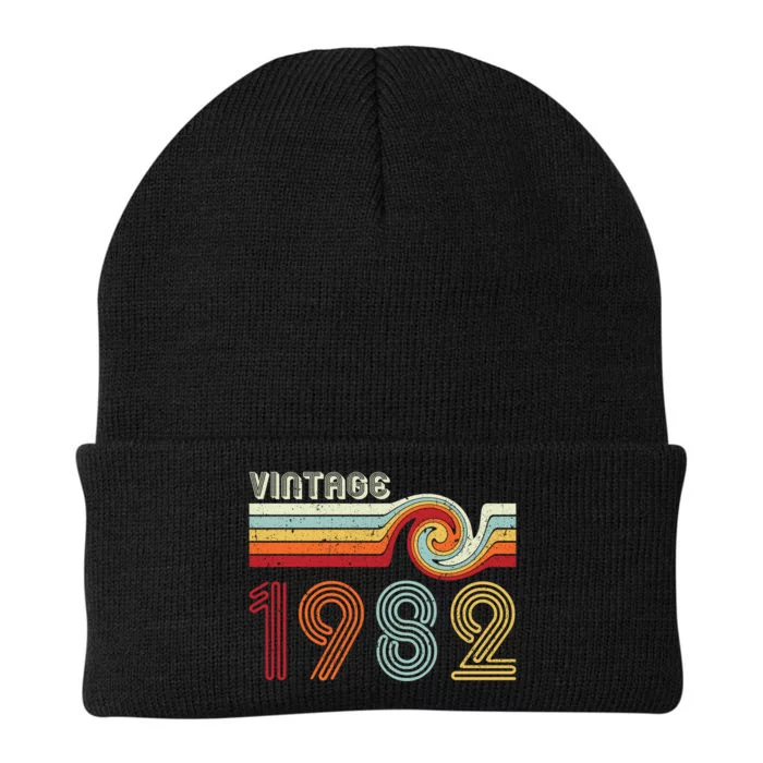 Vintage 1982 Birthday Knit Cap Winter Beanie