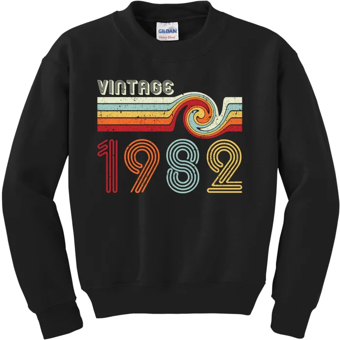 Vintage 1982 Birthday Kids Sweatshirt