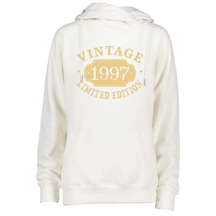 Vintage 1997 Birthday 25th Limited Edition Womens Funnel Neck Pullover Hood