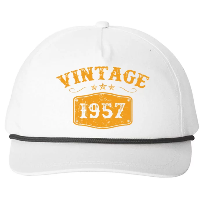 Vintage 1957 Birthday Gifts Snapback Five-Panel Rope Hat