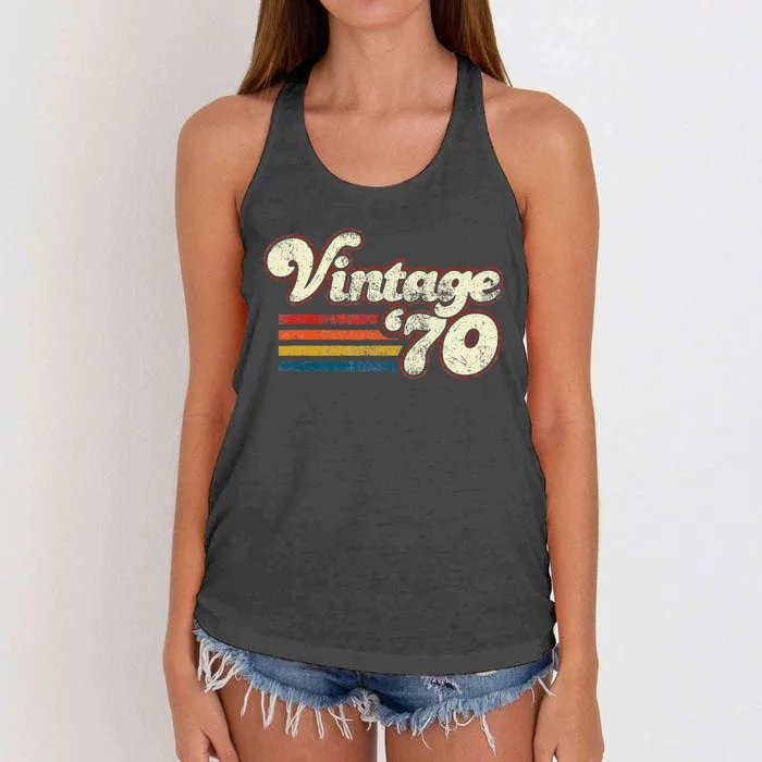 Vintage 1970 Birthday Women's Knotted Racerback Tank