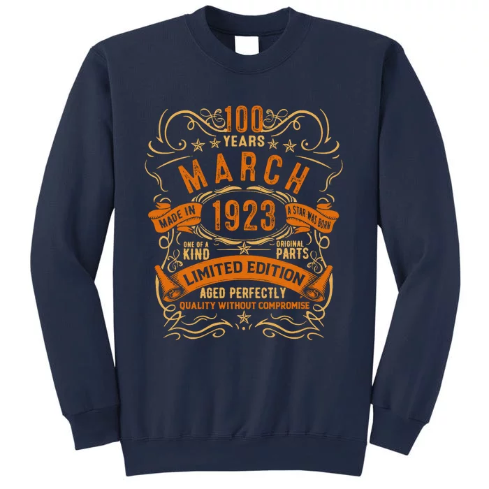 Vintage 100th Birthday March 1923 Birthday Sweatshirt