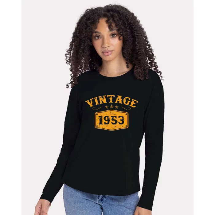 Vintage 1953 Birthday Gifts Womens Cotton Relaxed Long Sleeve T-Shirt