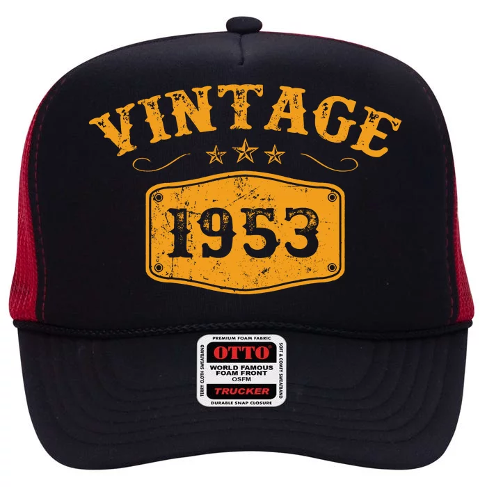 Vintage 1953 Birthday Gifts High Crown Mesh Trucker Hat