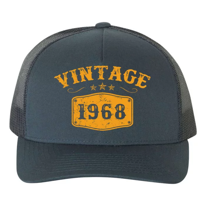 Vintage 1968 Birthday Gifts Yupoong Adult 5-Panel Trucker Hat