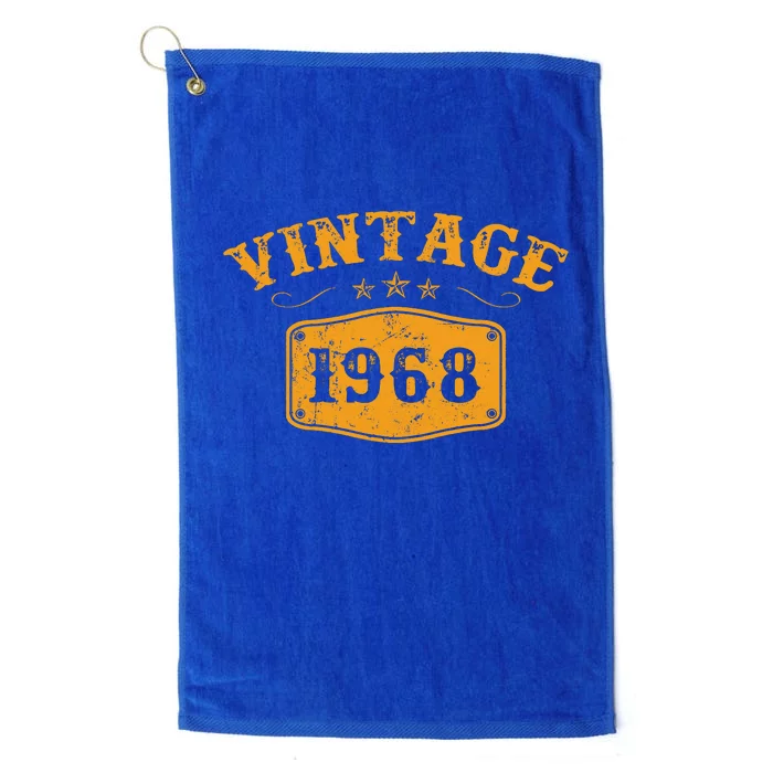 Vintage 1968 Birthday Gifts Platinum Collection Golf Towel