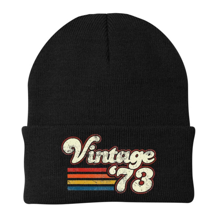 Vintage 1973 Birthday Knit Cap Winter Beanie