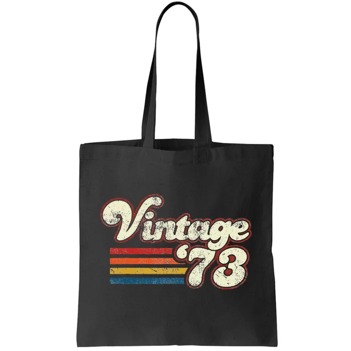 Vintage 1973 Birthday Tote Bag