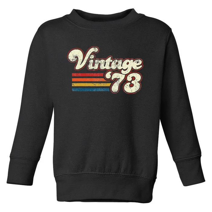 Vintage 1973 Birthday Toddler Sweatshirt