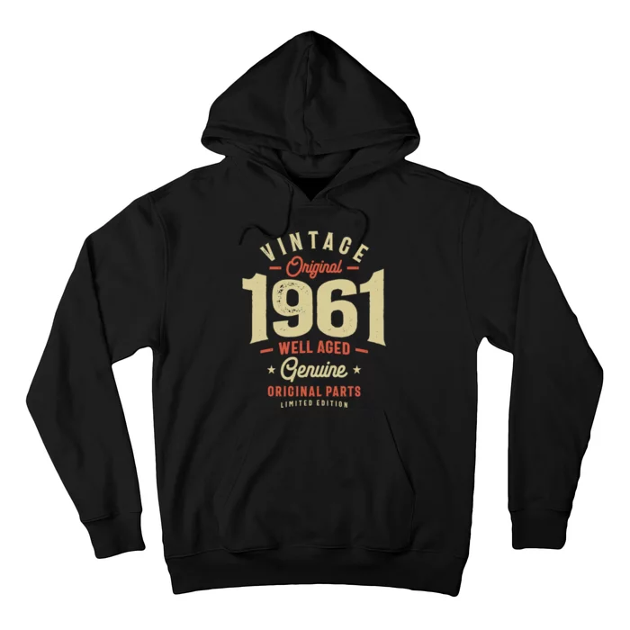 Vintage 1961 Born In 1961 Retro Birthday Hoodie