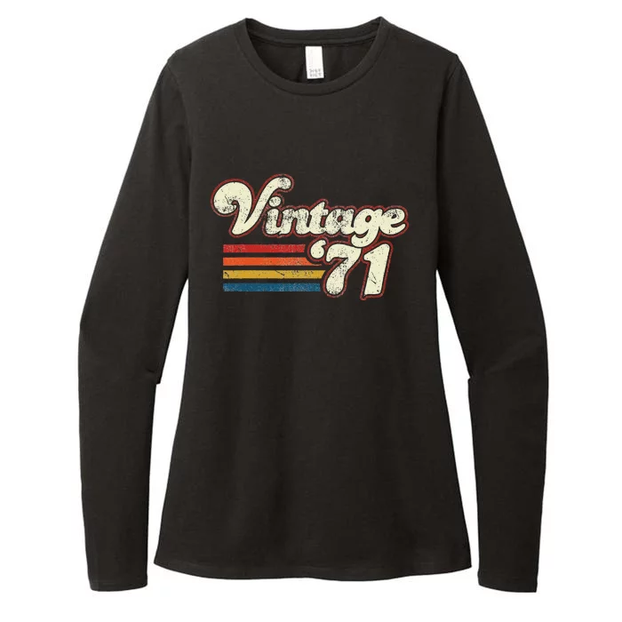 Vintage 1971 Birthday Womens CVC Long Sleeve Shirt