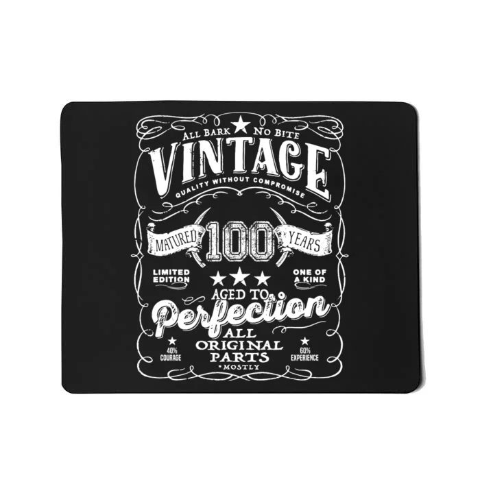 Vintage 100th Birthday Perfection Original Part 1923 Mousepad