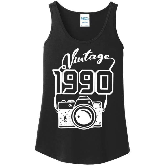 Vintage 1990 Birthday Party Happy Birthday Ladies Essential Tank