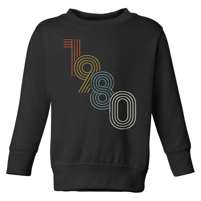 Vintage 1980 Birthday Toddler Sweatshirt