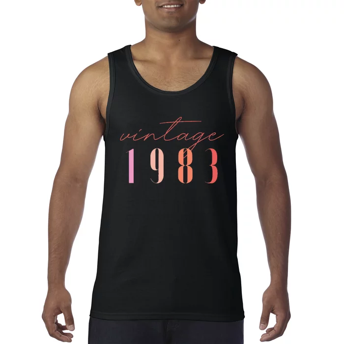 Vintage 1983 Chapter 40 40th Birthday Fortieth Bday Tank Top