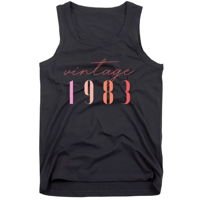 Vintage 1983 Chapter 40 40th Birthday Fortieth Bday Tank Top