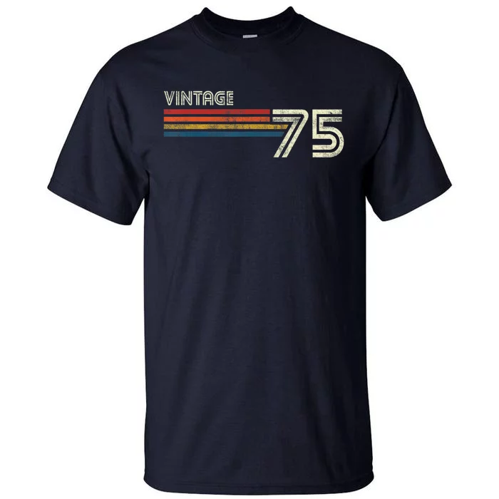 Vintage 1975 Chest Stripe 48 Birthday Tall T-Shirt