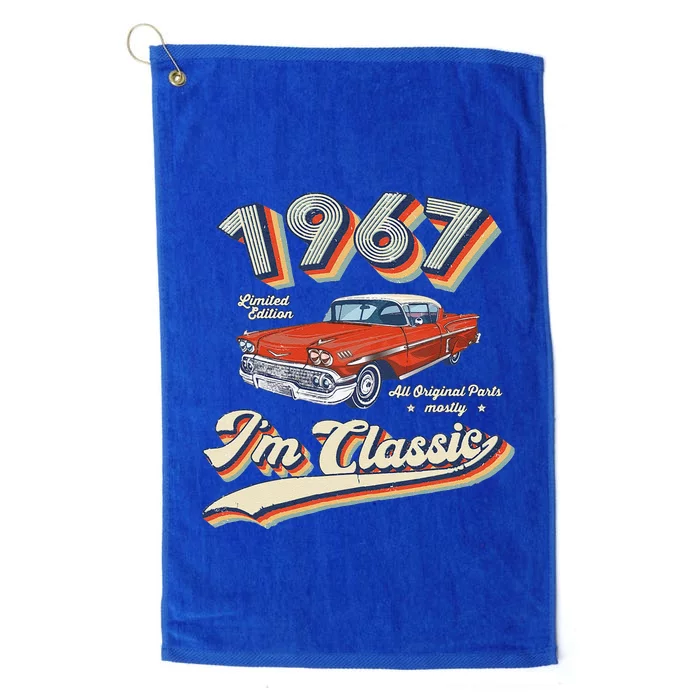 Vintage 1967 Classic 55 Year Old Original Gift 55th Birthday Platinum Collection Golf Towel